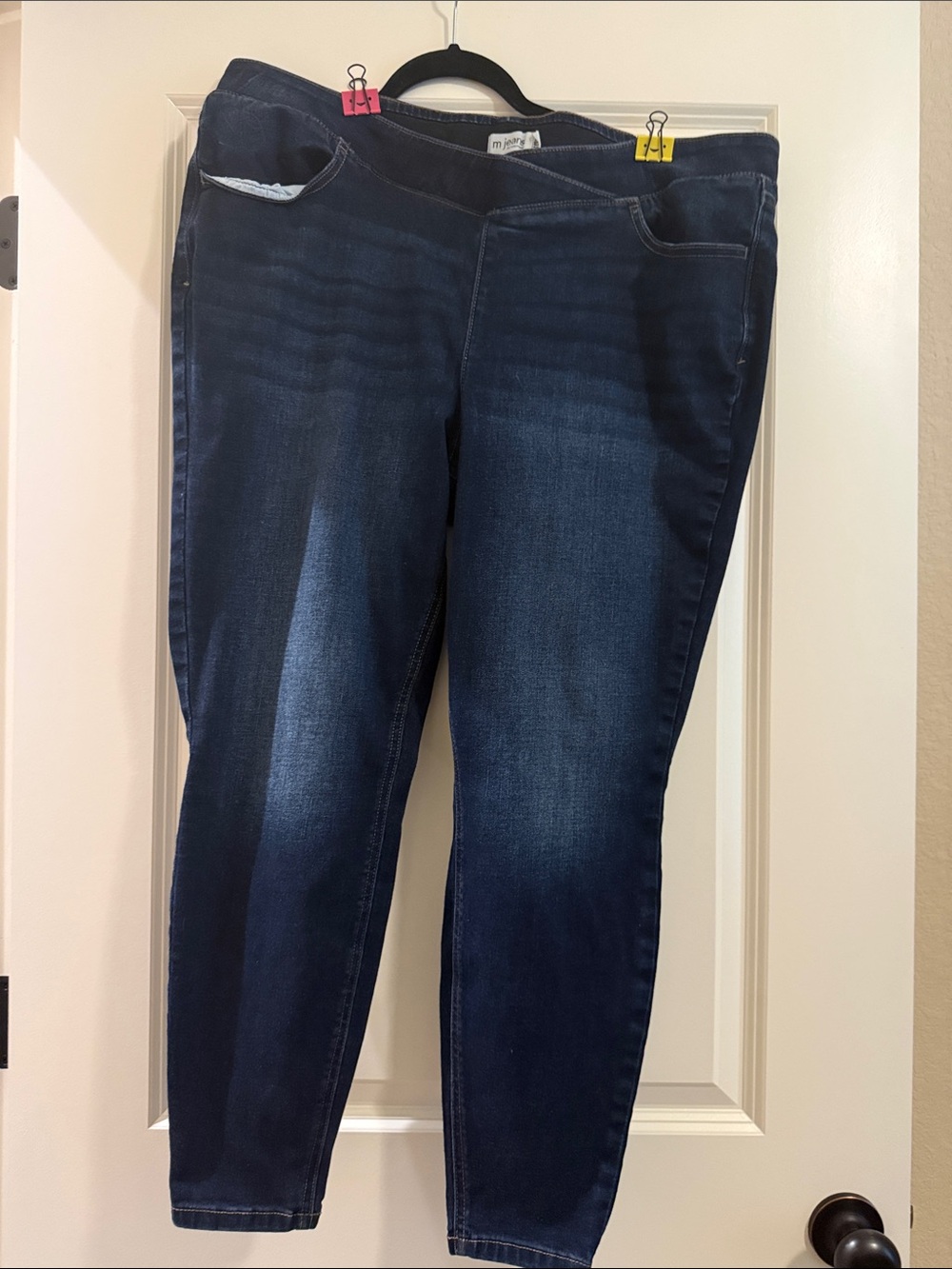 Plus-Size Dark Blue Stretch Pull-On Jeggings by Liz & Co.
